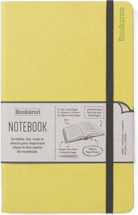 IF Bookaroo Notizbuch Journal A5 – Limette (A5, À rayures, Couverture rigide)