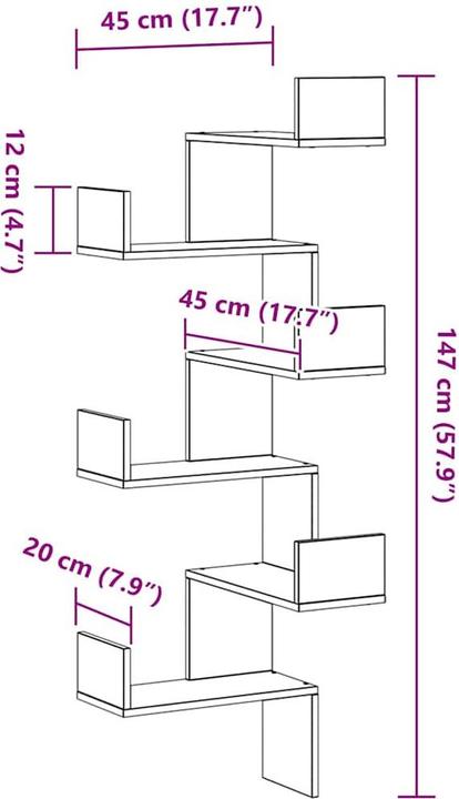 Produktbild VidaXL Eckschrank (45 x 45 x 147 cm)