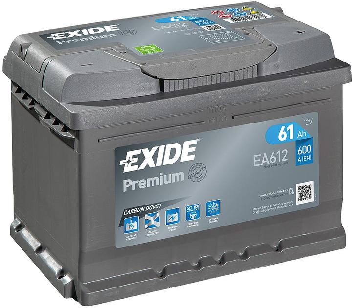 Immagine prodotto Exide Premium Carbon Boost EA612 (12 V, 60 Ah, 600 A)