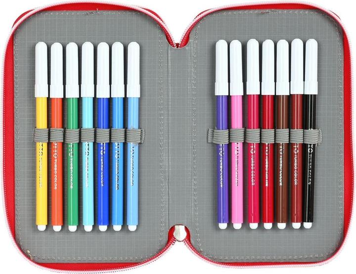 Actual product image Sevilla Fútbol Club Double pencil case Red (28 pieces)