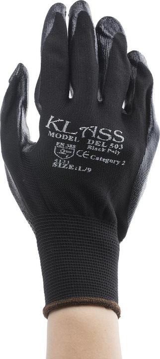 Produktbild RS PRO Black Nitrile coated polyester glove 9 (9)