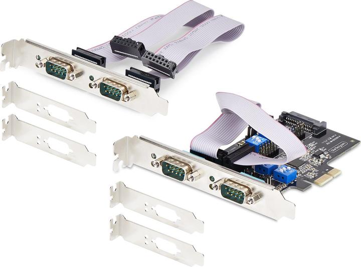 StarTech com PS74ADF-SERIAL-CARD, PCIe, Seriell, RS-232/422/485, Schwarz, Aktivität, ASIX - AX99100