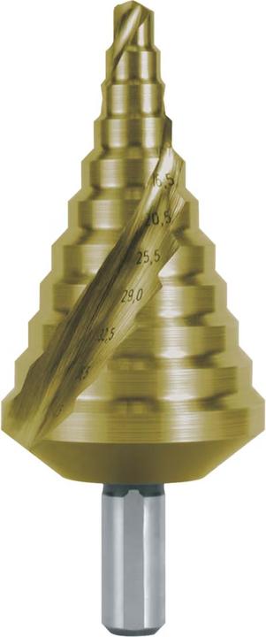 Actual product image Ruko Step drill for metric cable gland.TIN.Ø 6.5 - (6.5 - 40.5 mm)