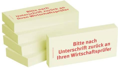 Actual product image Bizstix Note 'Wirtschaftspr. 75x35mm