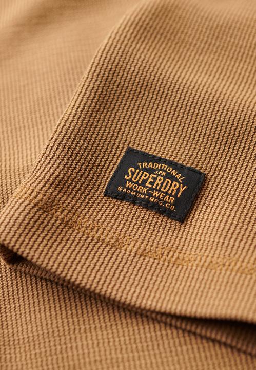 Immagine prodotto Superdry Langärmeliges Oberteil mit Waffelmuster und halber Knopfleiste (L)