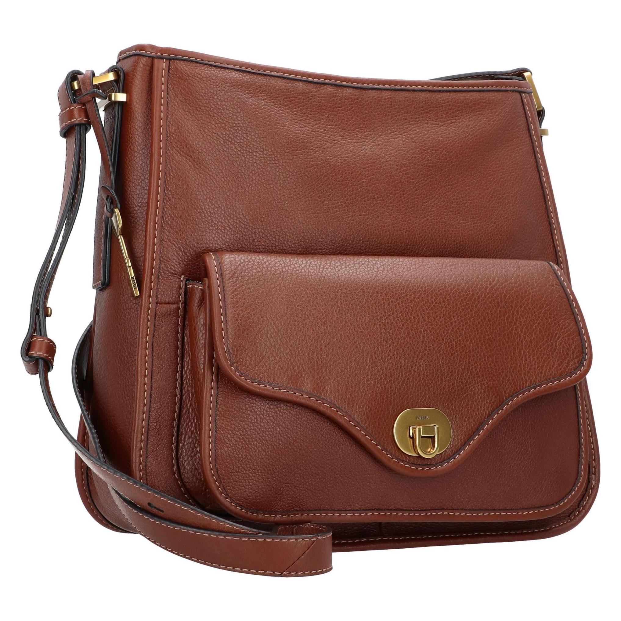 Fossil, Damen, Handtasche, Heritage Umhängetasche Leder 32 Cm, Braun