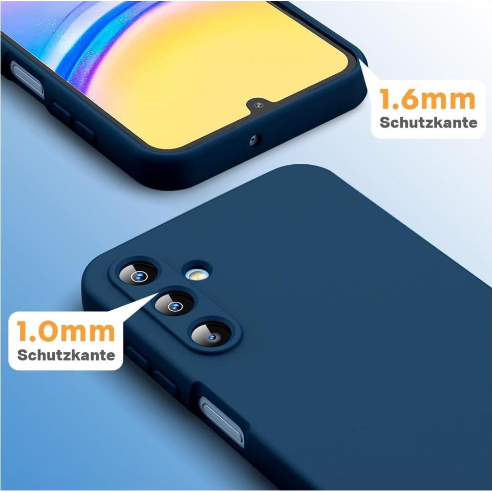Thumbnail - Screenguard Samsung Galaxy A15 5G Liquid Silicone Case Hülle (Samsung Galaxy A15 5G), Smartphone Hülle, Blau
