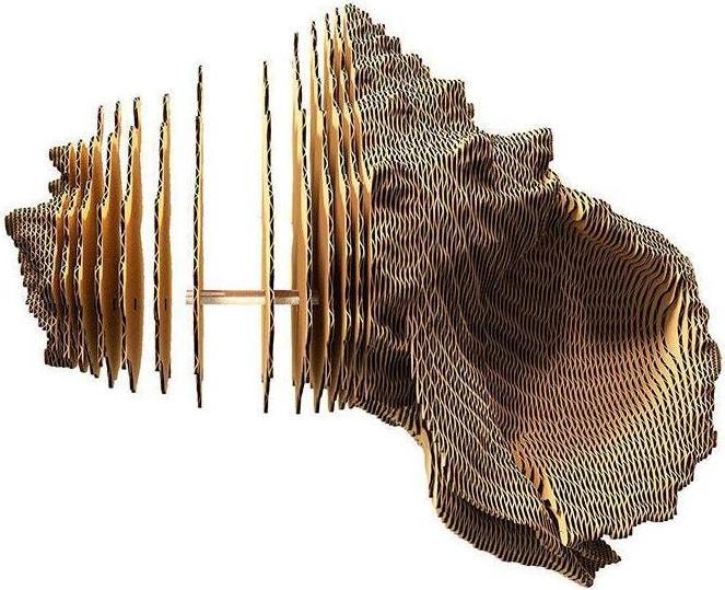 Produktbild Cartonic Muschel - 3D Modell aus Karton