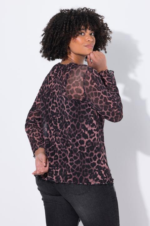 Immagine prodotto Angel of Style Maglia dal taglio aderente in mesh a onde con maniche lunghe (52)