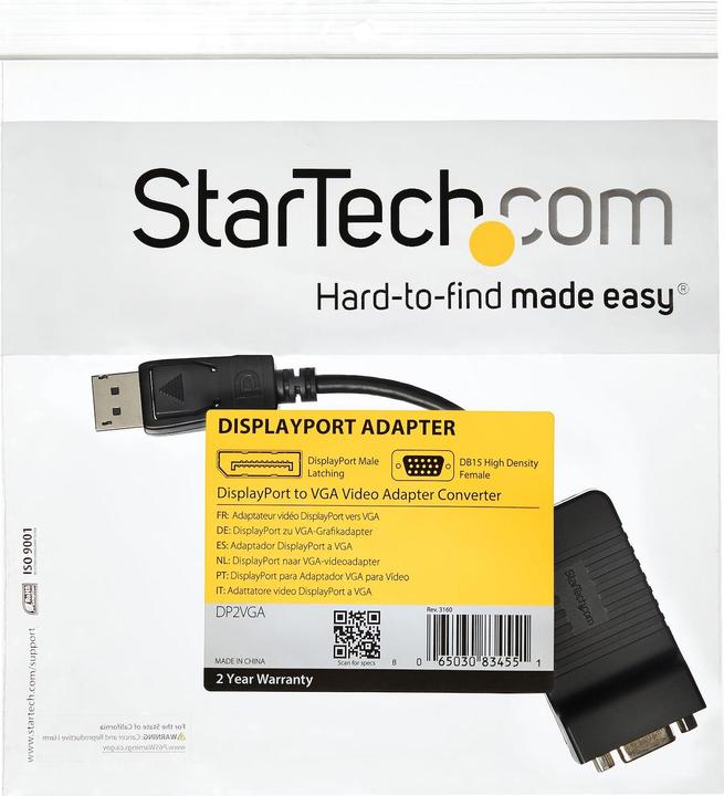 Produktbild StarTech Displayport To VGA Converter (VGA, 25.40 cm)