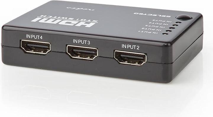 Image du produit Nedis Commutateur HDMI T 5-Port Port(s) 5X HDMIT Entrée 1x HDMIT Sortie 1080p 3.4 Gbps ABS Noir
