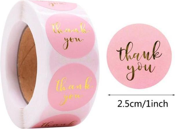 MU Style FST Series Autocollants ronds "Thank You" Stickers (1x)