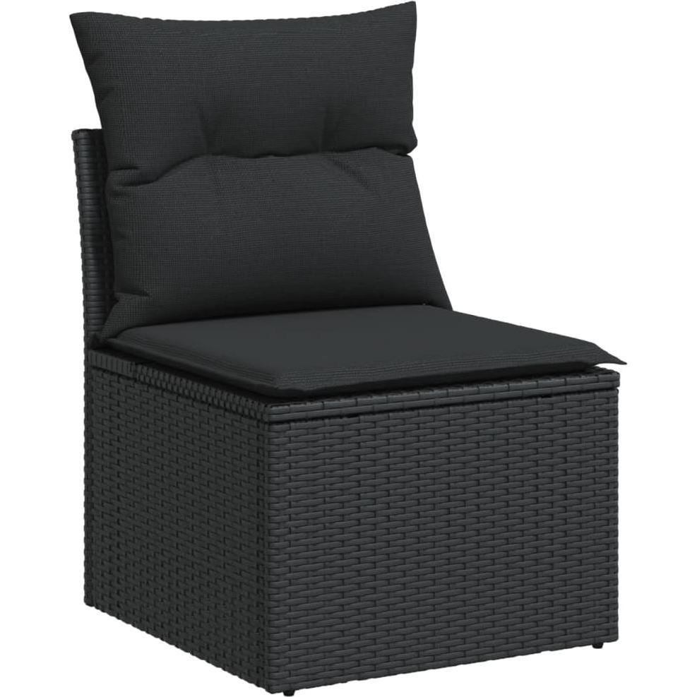 Thumbnail - VidaXL, Gartenlounge, Gartenmöbel Sofa Garnitur Sitzgruppe Lounge 7-tlg. Schwarz Poly Rattan