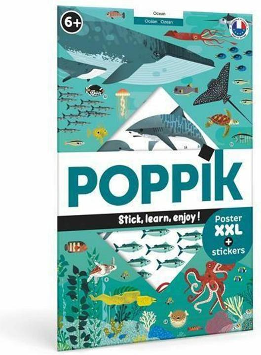 Actual product image Poppik Sticker Learning Poster Ocean (59 Sticker)