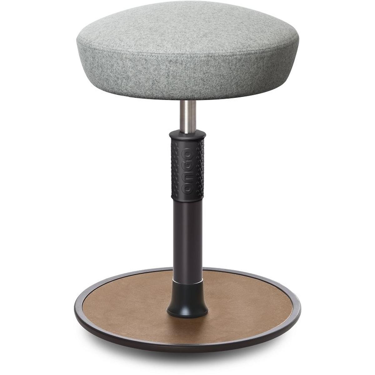 Ongo, Bürostuhl, Sitz- Stehhocker Free Regular Hutsitz kvadrat Divina h.grau schw. /Natur