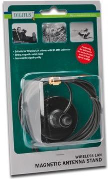 Produktbild Digitus Coax Kabel mit Magnetfusshalter für WLAN Antenne (WLAN)