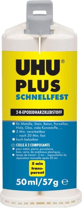 Productafbeelding UHU Plus tweecomponenten-snelhechtende lijm 45740 50 ml (83 g, 50 ml)