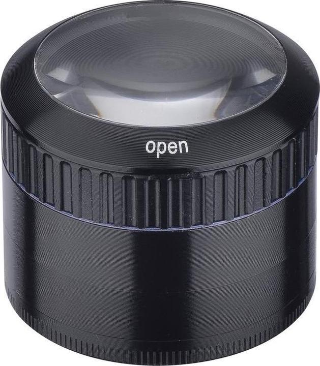 Champ Grinder mit Lupe - schwarz