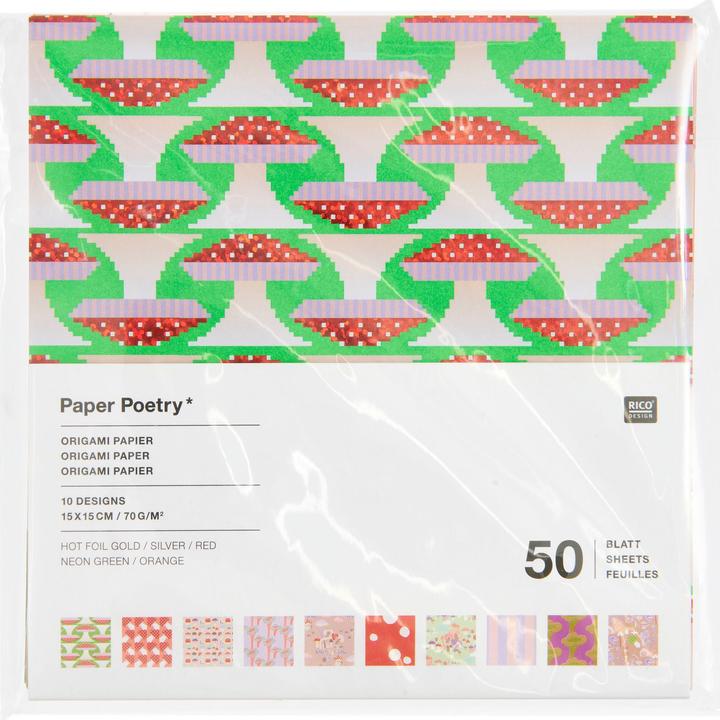 Actual product image Rico Design Craft paper craft block Origami 50 sheets, 15 x 15 cm (70 g/m², 50 x)