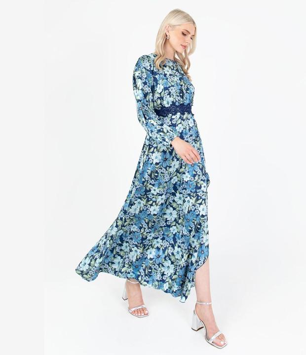 Produktbild Lovedrobe Maxikleid mit langen Ärmeln und Spitzendetail (48)