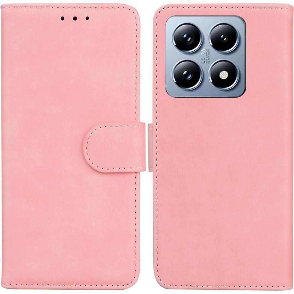Cover-Discount Xiaomi 14T - Solide Leder Etui Hülle (Xiaomi 14T), Smartphone Hülle, Rosa