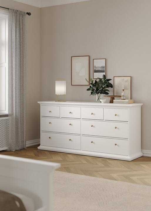 Image du produit Tvilum Paris Commode 8 tiroirsBlanc (183.40 x 48.50 x 86.88 cm)