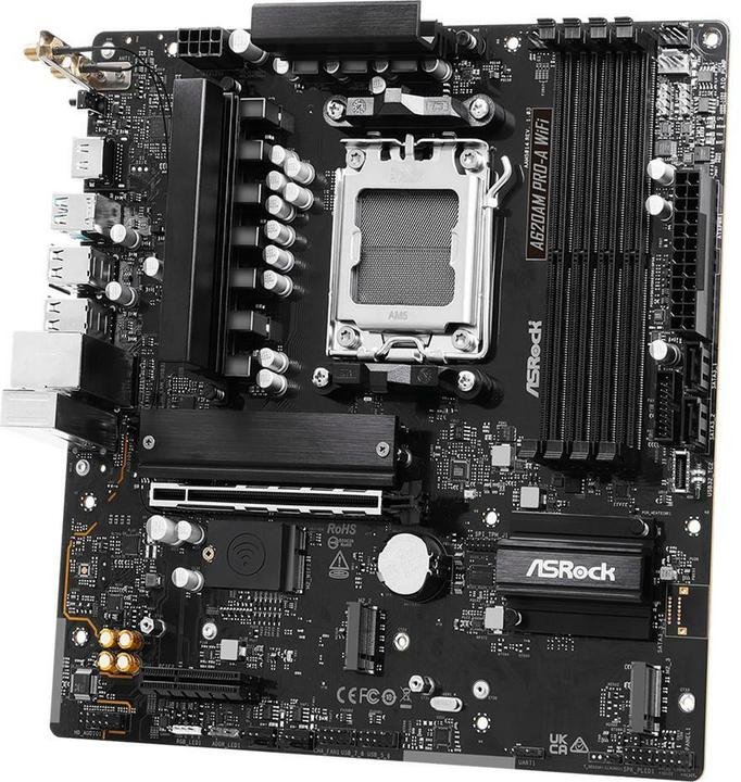 Productafbeelding AsRock A620AM Pro-A WiFi AM5 mATX HDMI DDR5 (AM5, AMD A620, mATX)