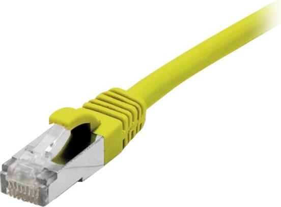 Actual product image Exertis Connect Patch cable S/FTP (PiIMF), Cat 6A (EIA/TIA), yellow, 1.0 m Patch cable with especially narrow bend (S/FTP, CAT6a, 1 m)