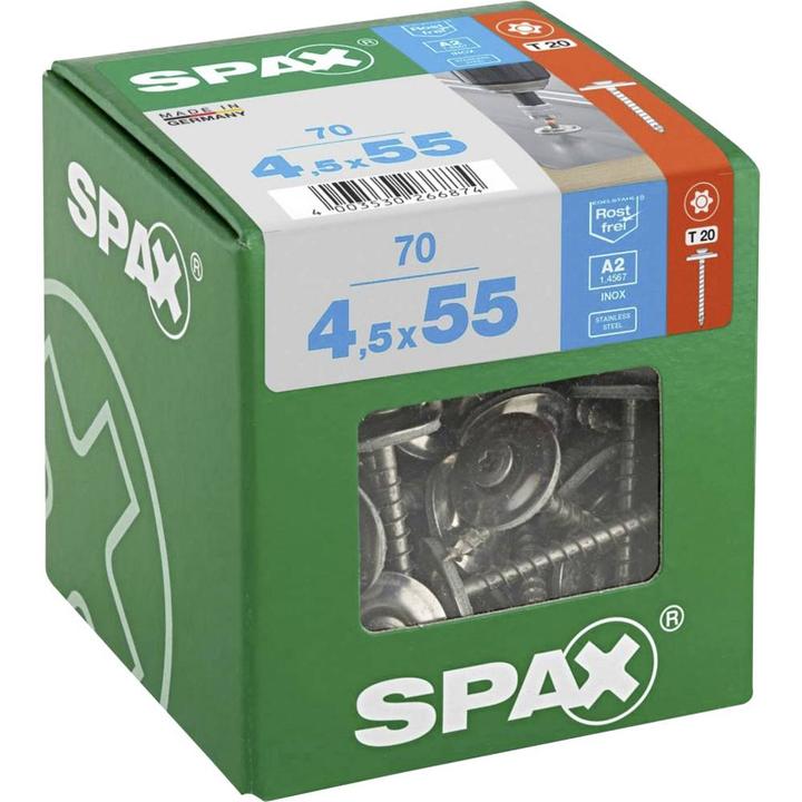 Actual product image Spax Sheet Metal Screw A2 T-Star Plus T20 4cut Sealing Washer 20mm XL (1 Screws per piece)