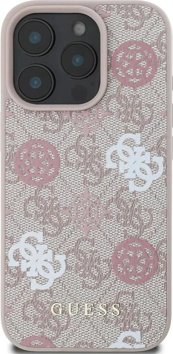 Actual product image Guess PU 4G Design Hard Case With Peony (Apple iPhone 16 Pro)