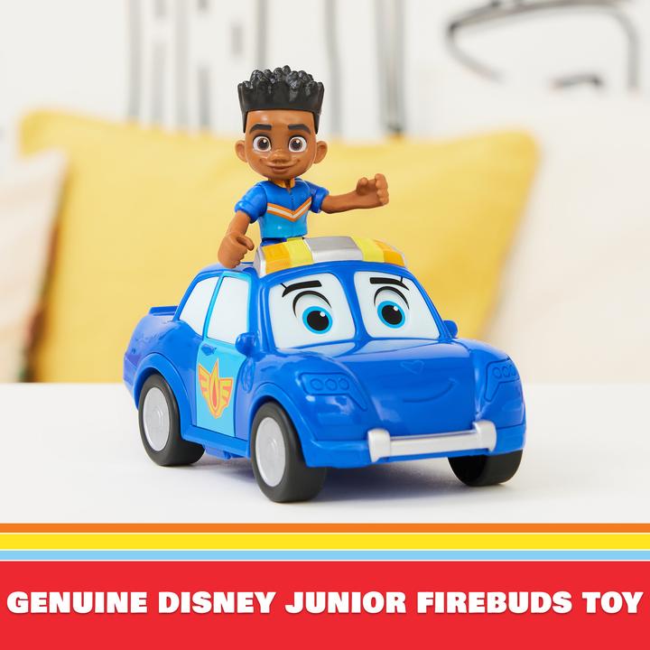 Produktbild Spin Master Disney Junior Firebuds, Jayden und Piston, Actionfigur und Spielzeugpolizeiauto mit interaktiver Aug