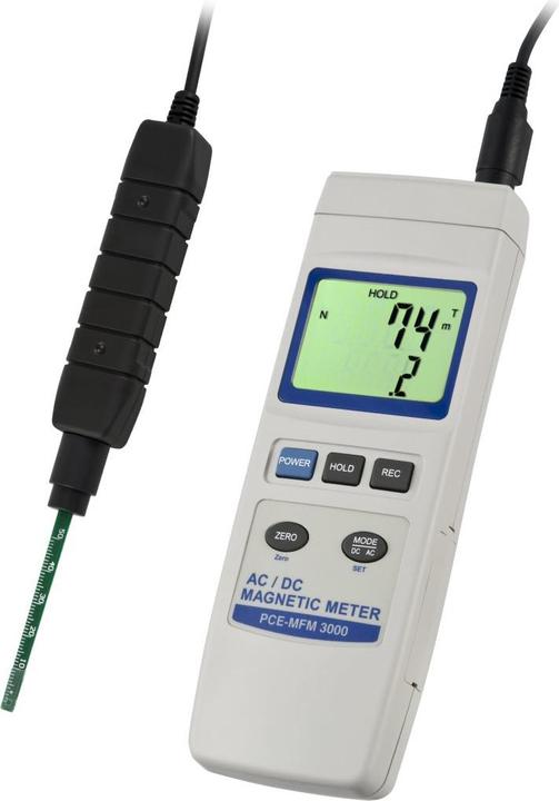1 x PCE-MFM 3000 radiation meter 1 x measuring probe 1 x 9 V battery 1 x carrying case 1 x operating instructions