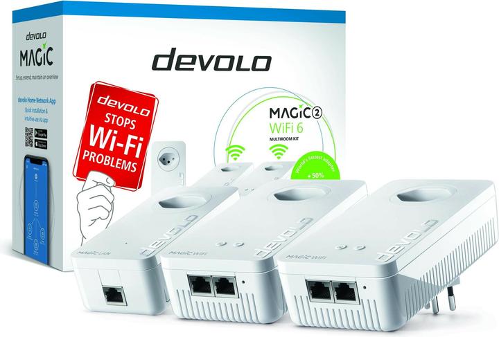 Produktbild Devolo Magic 2 WIFI 6 next Multiroom Kit (2400 Mbit/s)