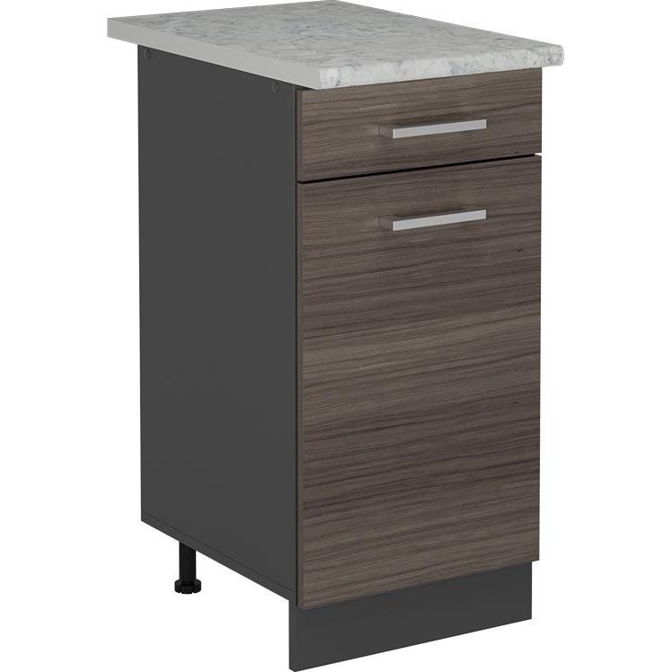 Vicco, Regal, Küchenunterschrank R-Line, Edelgrau/Anthrazit, 40 cm AP Marmor