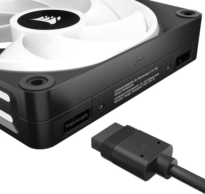 Actual product image Corsair iCUE LINK QX120 RGB 120 mm PWM fan (black, expansion kit) (120 mm, 1 x)