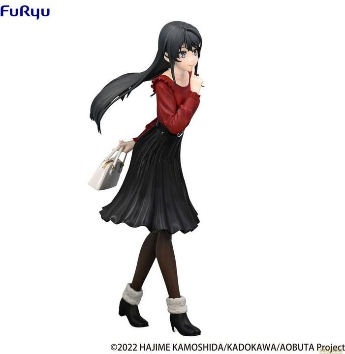 Actual product image Furyu Rascal Does Not Dream of Bunny Girl Senpai Trio-Try-iT PVC Statue Mai Sakurajima Winter Outfit Ver.