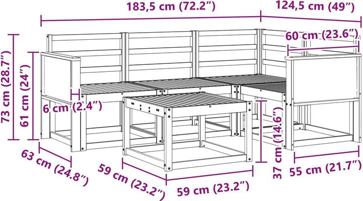 Produktbild vidaXL Outdoor-Sofa