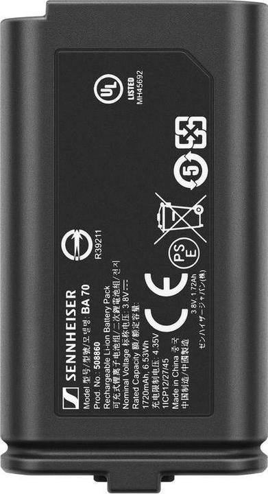 Sennheiser BA70 Batteria agli ioni di litio per EW-D