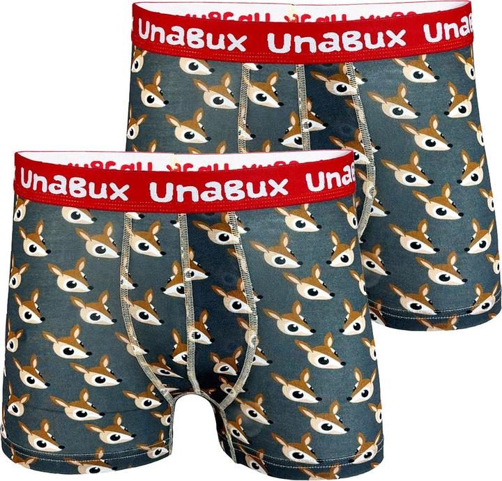 Produktbild Unabux Boxer BLACK WHITE RABBIT (L, 2er Pack)