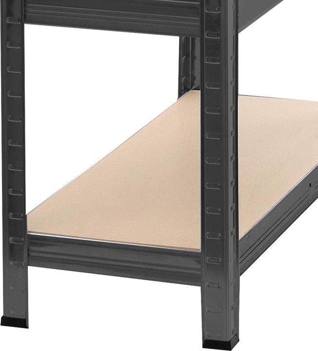 Actual product image Wiltec Heavy-duty shelving, anthracite 160x60x180cm Plug-in shelving, workshop shelving, cellar