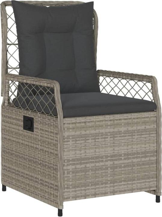 Image du produit vidaXL Meuble de jardin Ensemble de jardin 7pcs gris clair Poly rotin (160 cm)