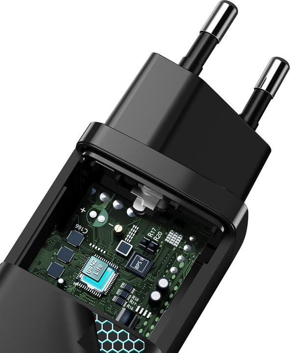Produktbild Baseus GaN2 Lite Quick ChargerC+U 65W EU Black (65 W, 1 Port)