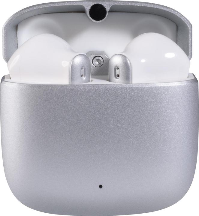 Produktbild Vivanco True Wireless Bluetooth Ohrhoerer, Metal Case, Low Latency Modus, Silber Metallic (180 h, Kabellos)