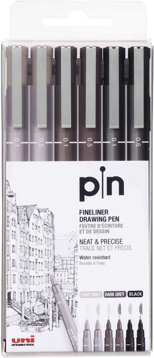 Immagine prodotto Uni-ball Pin Fineliner (Nero, 6 x)
