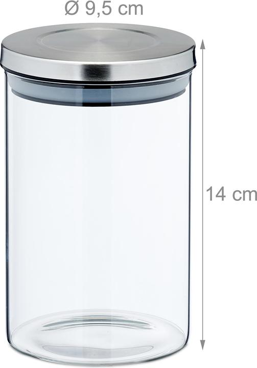 Produktbild Relaxdays 4x Vorratsgläser (0.75 l)