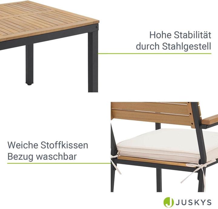 Produktbild Juskys Gartengarnitur (150 x 90 x 74 cm)
