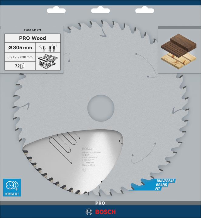 Produktbild Bosch Professional Zubehör PRO Wood Kreissägeblatt, 305 x 3.2 x 30 mm