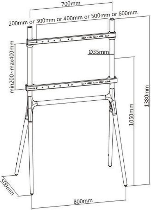 Actual product image Techly ICA-TR19 (70", 40 kg)