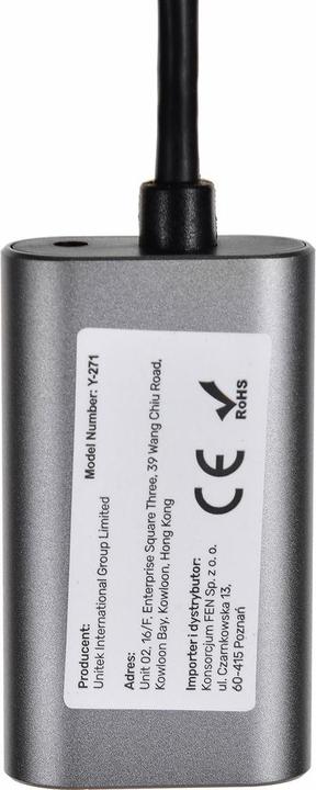 Actual product image Unitek Y-271 USB Cable USB 2.0 USB A (5 m, USB 2.0)