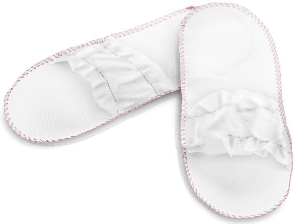 Actual product image Cosmetic Disposable fleece slippers elastic/open (One size)